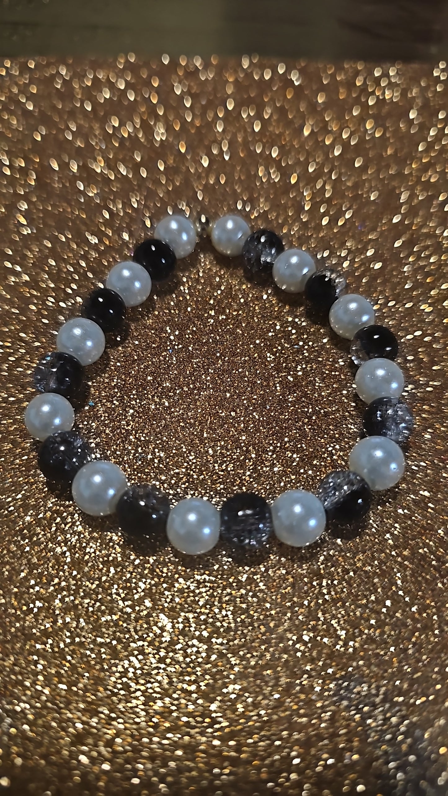 Pulsera Blanco y Negro