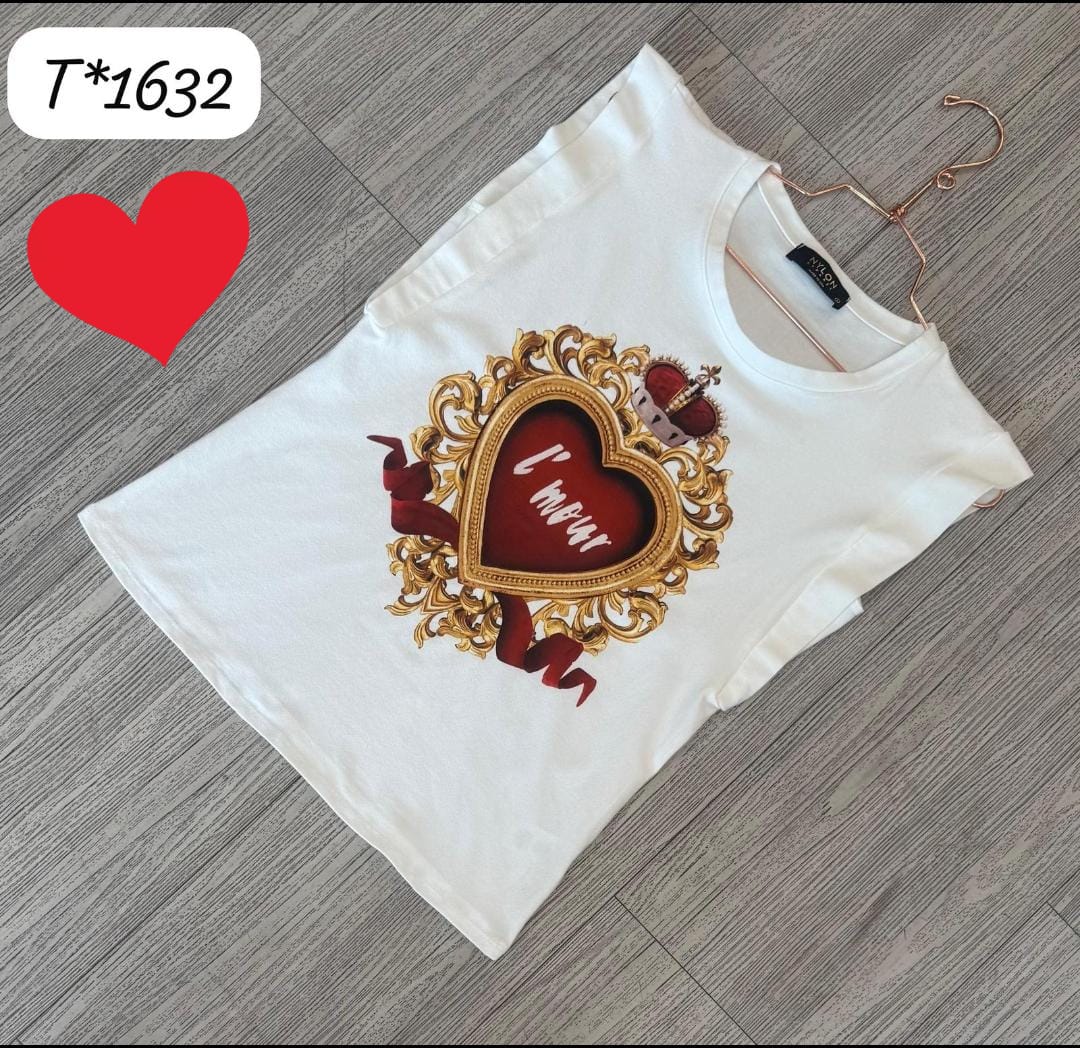 Blusa Manga Corta Ruffle Corazón