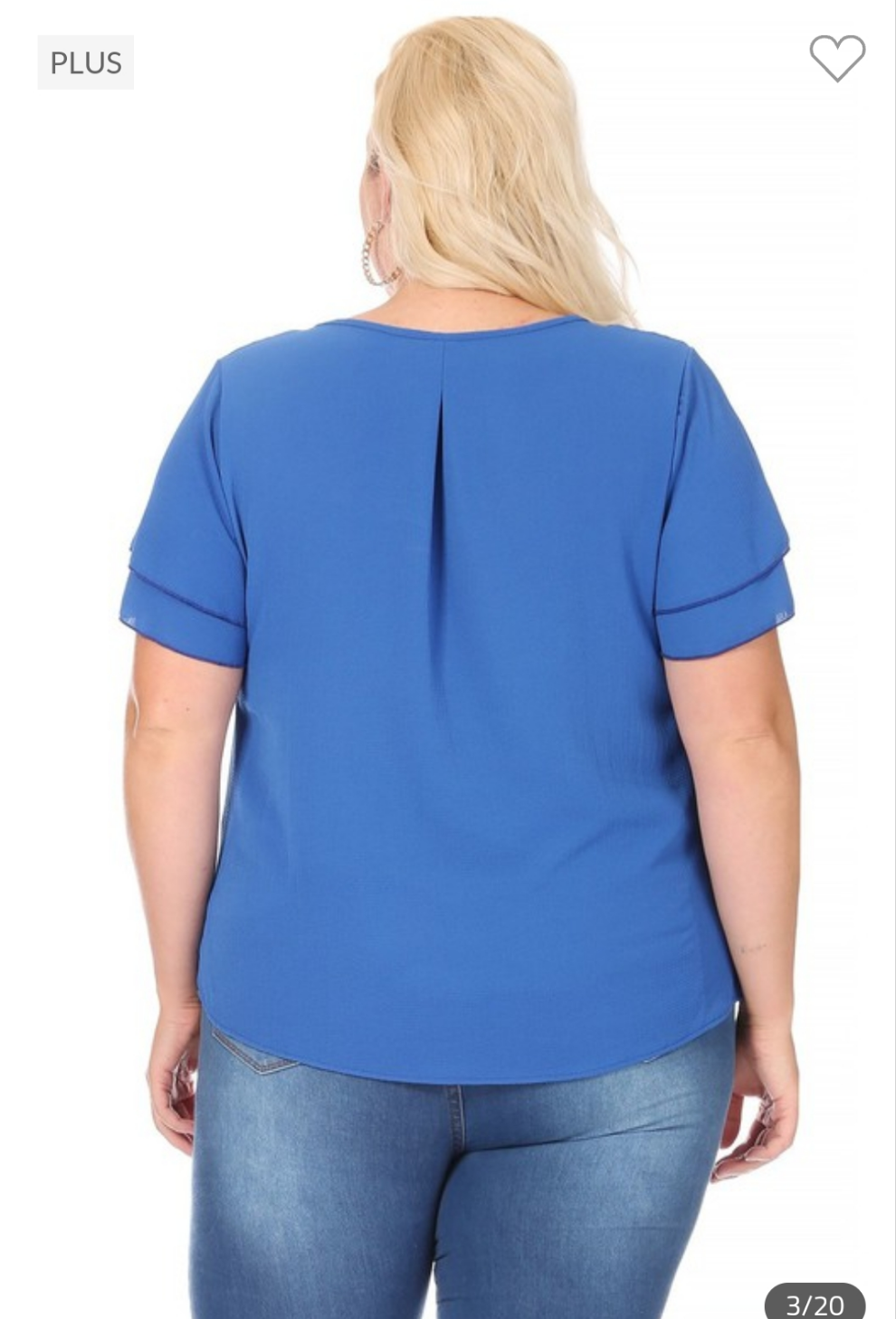 Plus Blusa Azul