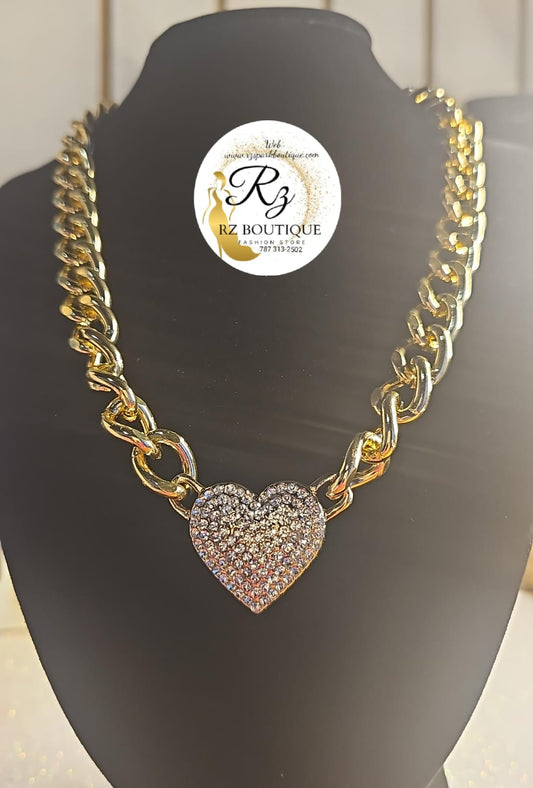 Chófer Rhinestone Heart