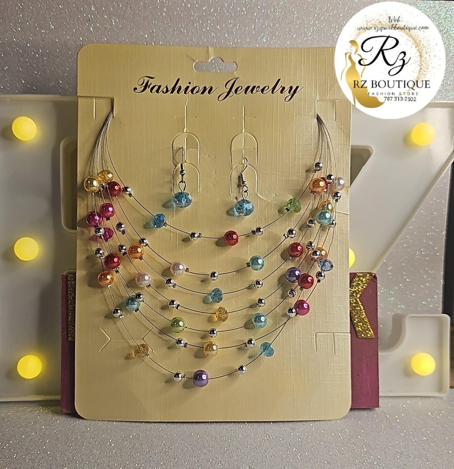 Set Collar y Aretes Multi