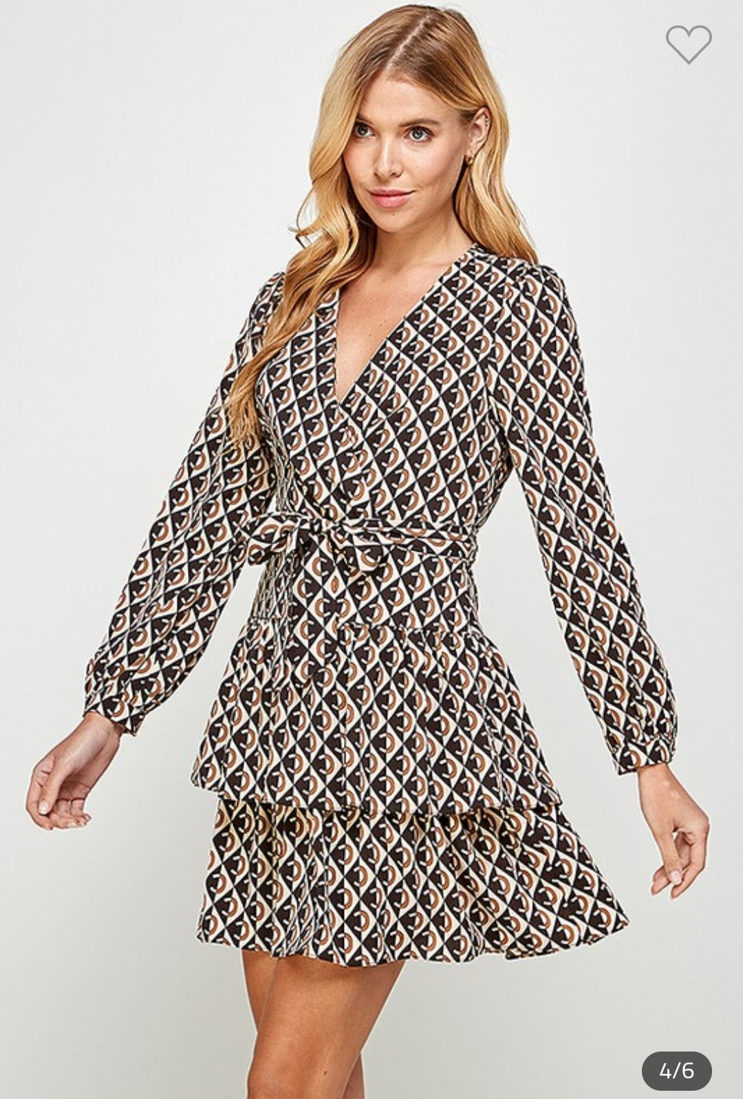 Mini Dress Ruffle Long Sleeve