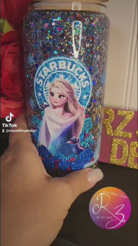 Vaso Cristal Motivo Elsa