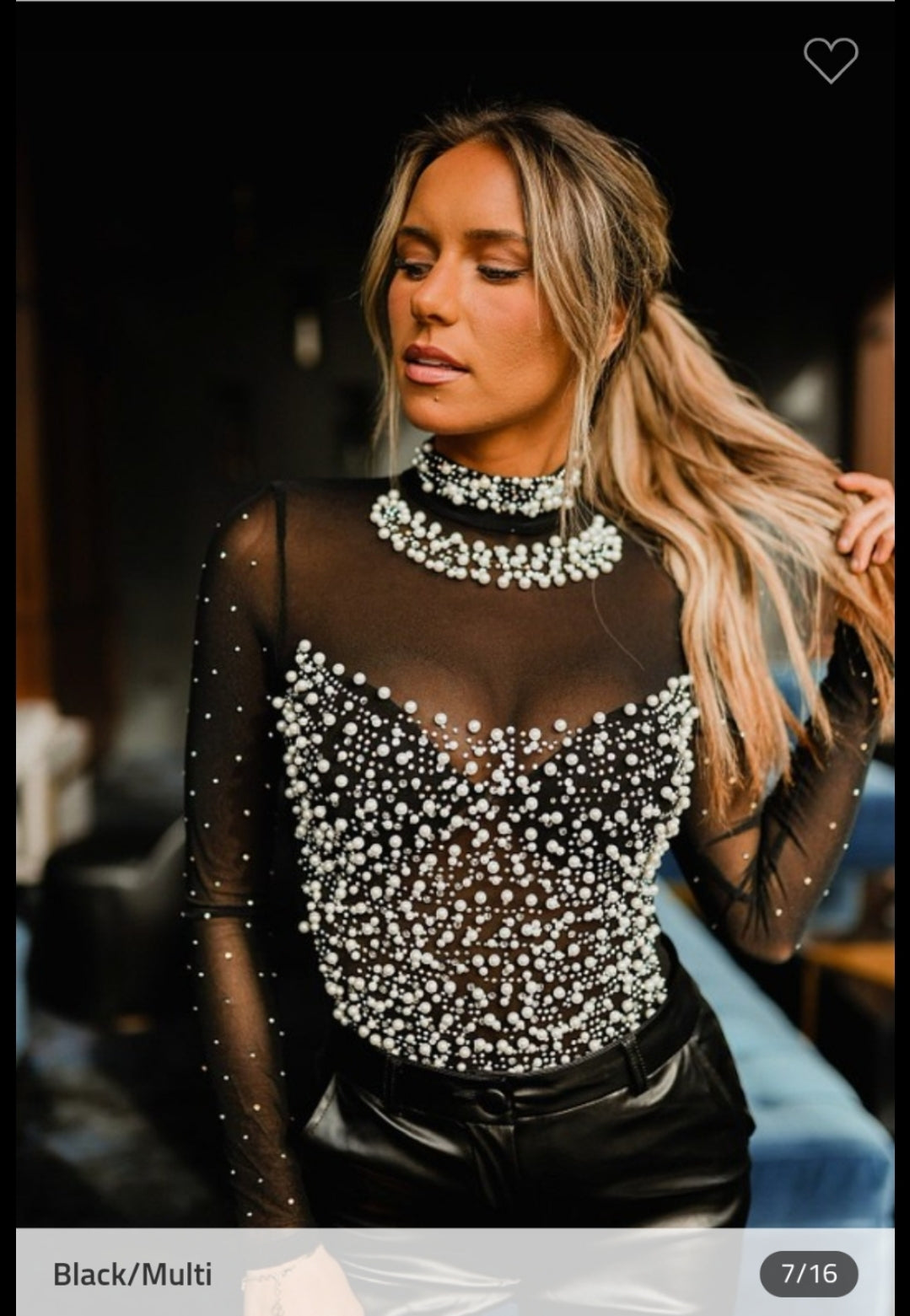 Mesh Rhinestone BodySuit