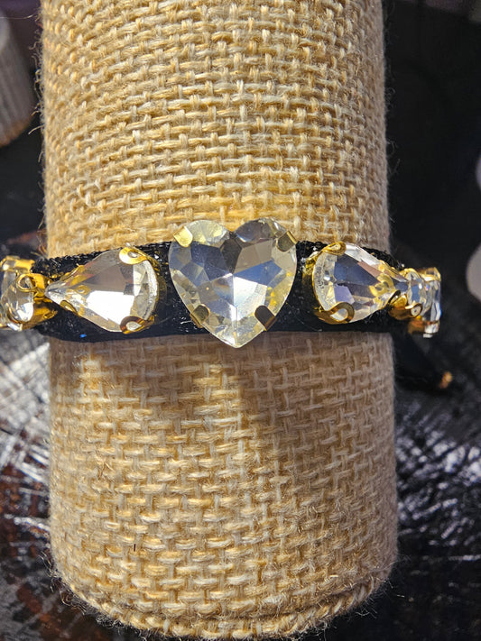 Brazalete Cinta en Piedras Doradas