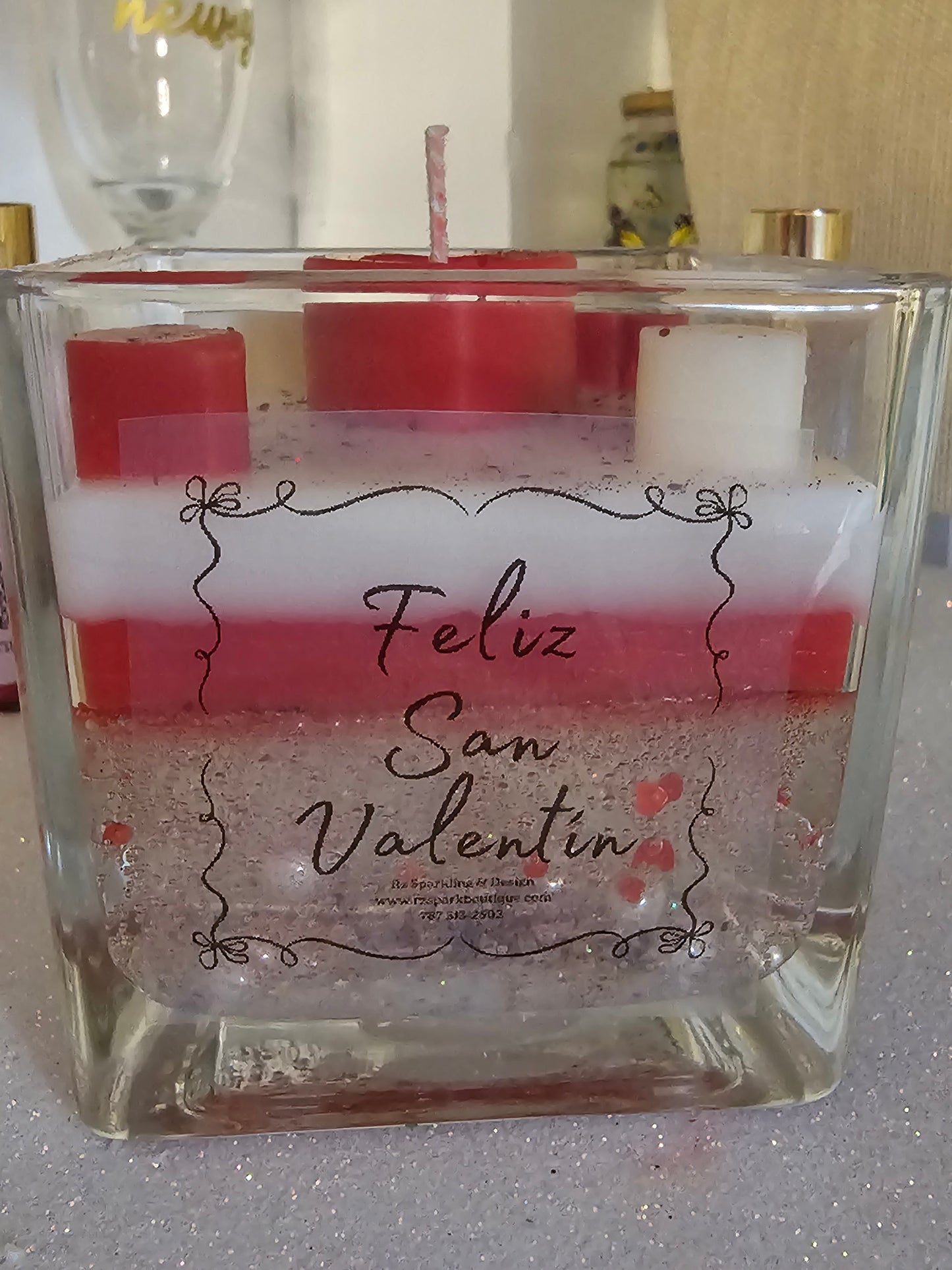 Vela Motivo San Valentine