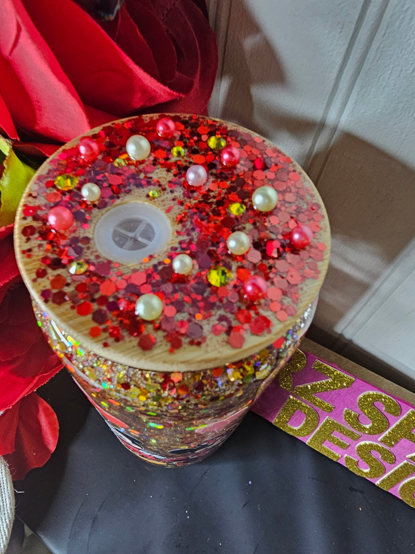 Vaso Cristal Motivo Mickey and Minnie