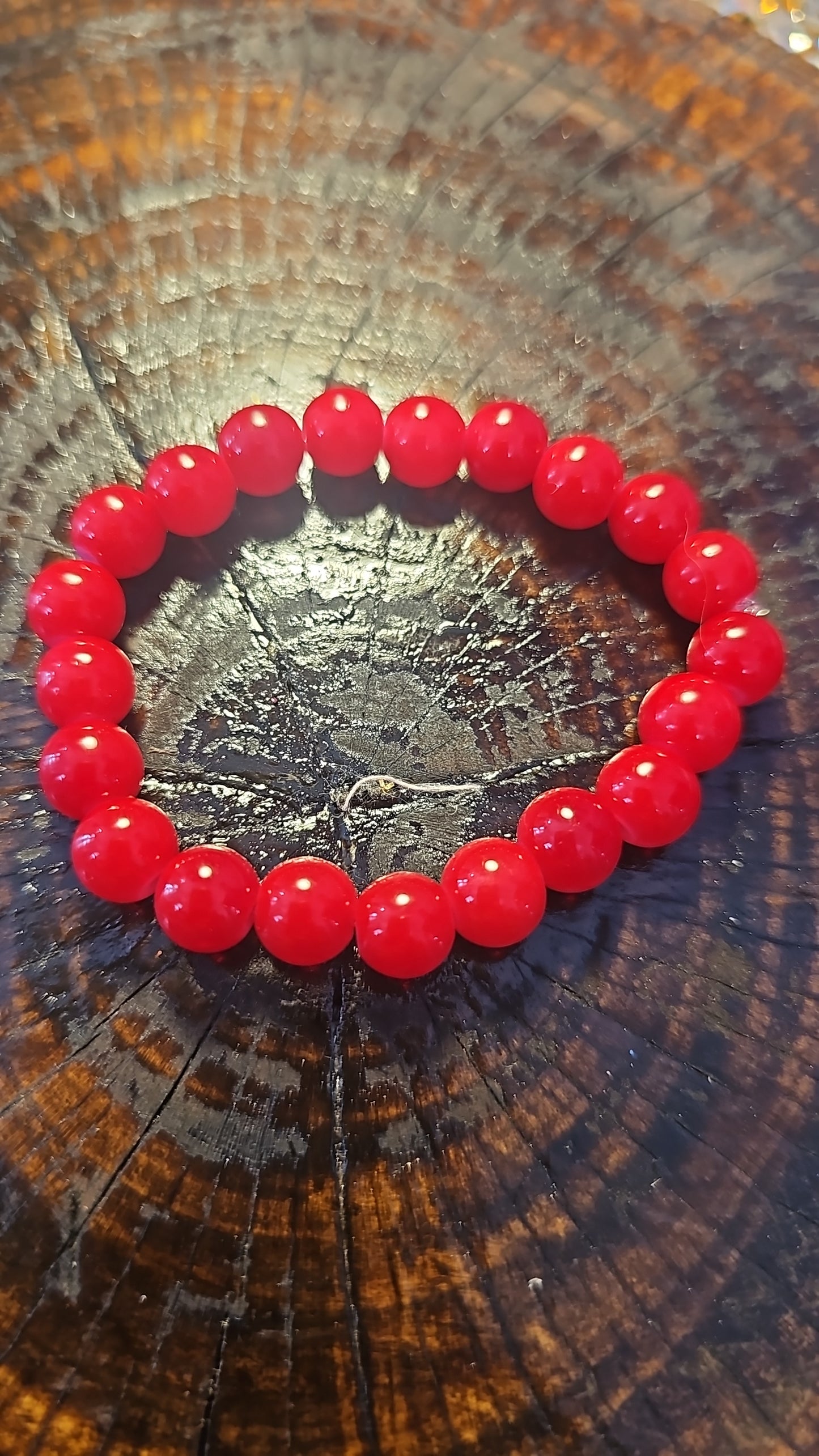 Pulsera Pequeña Perlas Roja