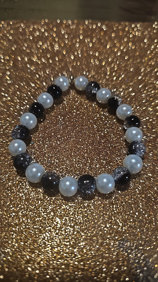 Pulsera Blanco y Negro