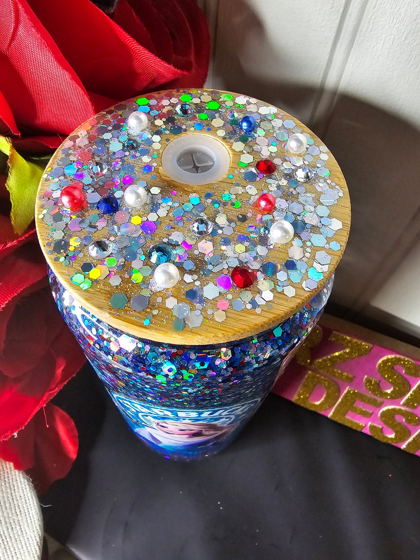 Vaso Cristal Motivo Elsa