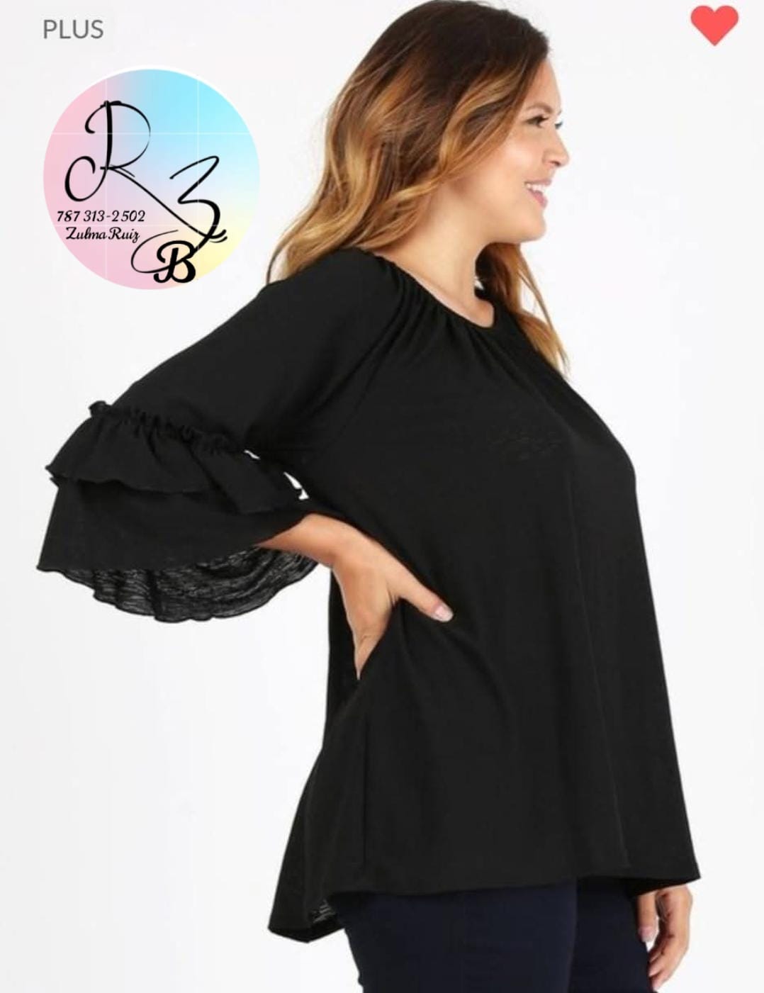 Ruffle Sleeve Blouse