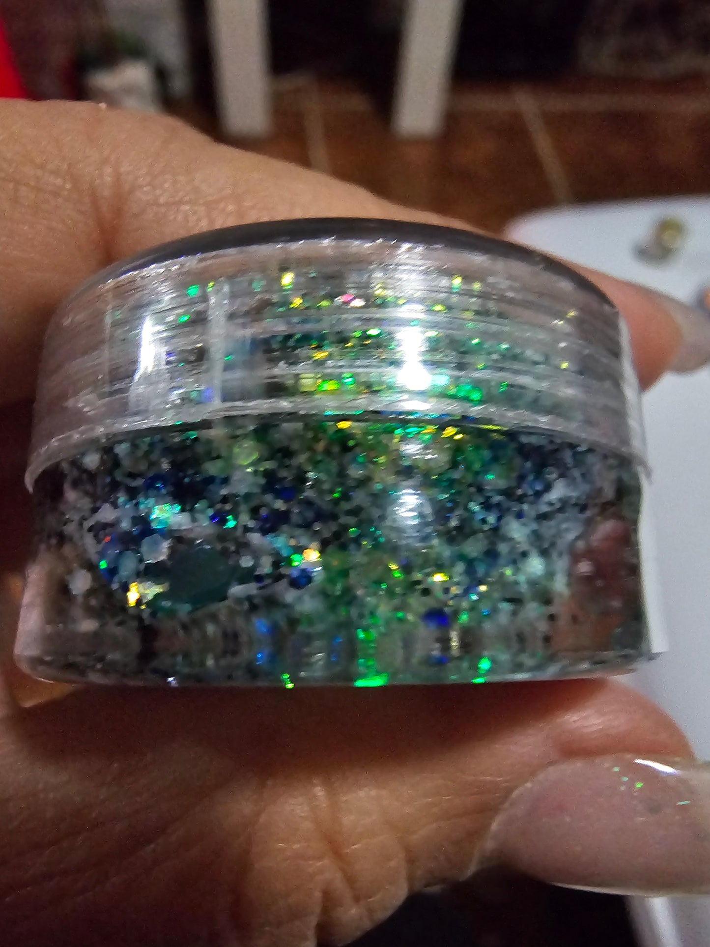 Glitter Green and Blue